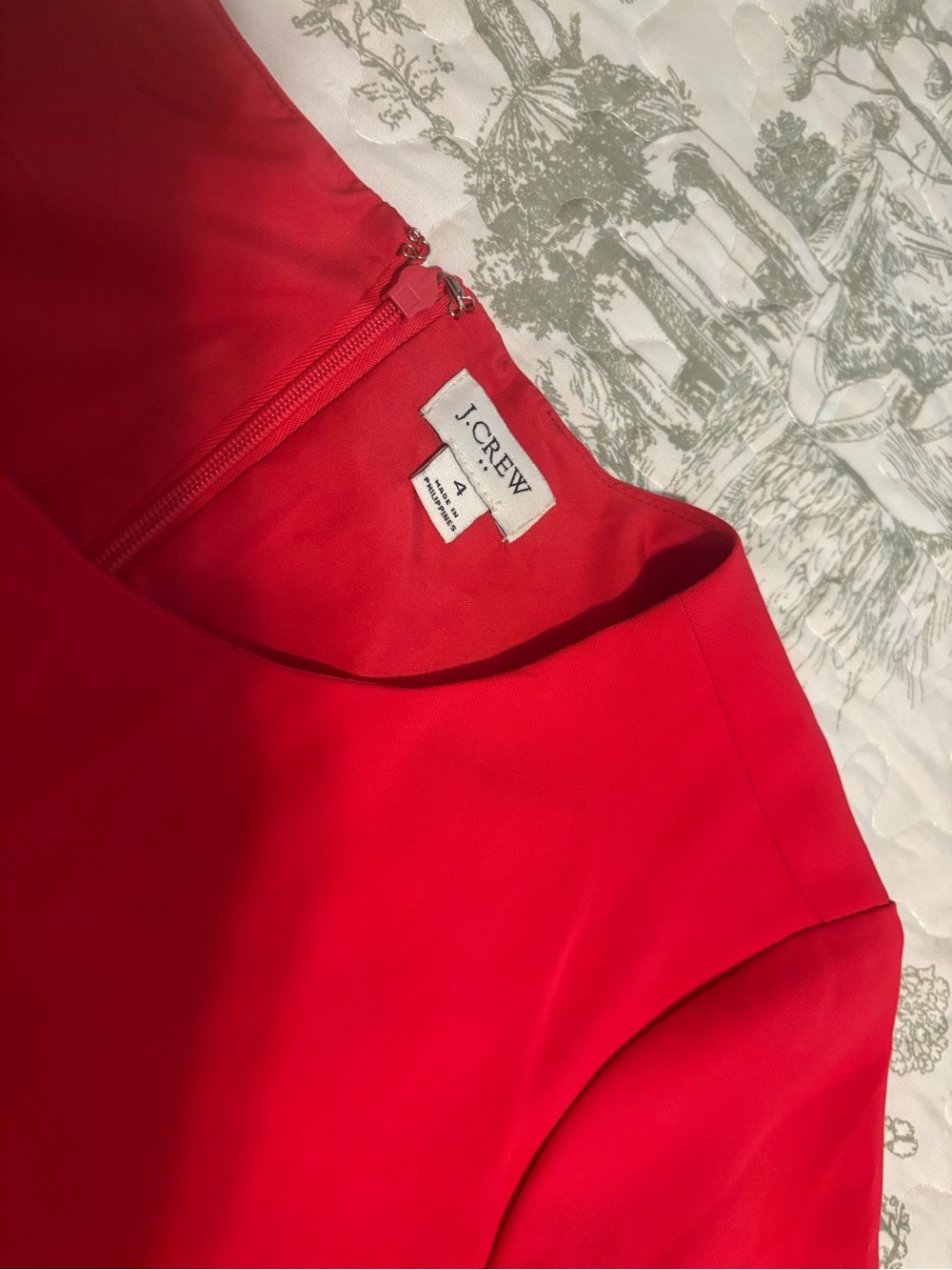 J. Crew Coral Tie-Waist Short-Sleeve Mini Dress sz 4, classic work to weekend - Picture 11 of 12
